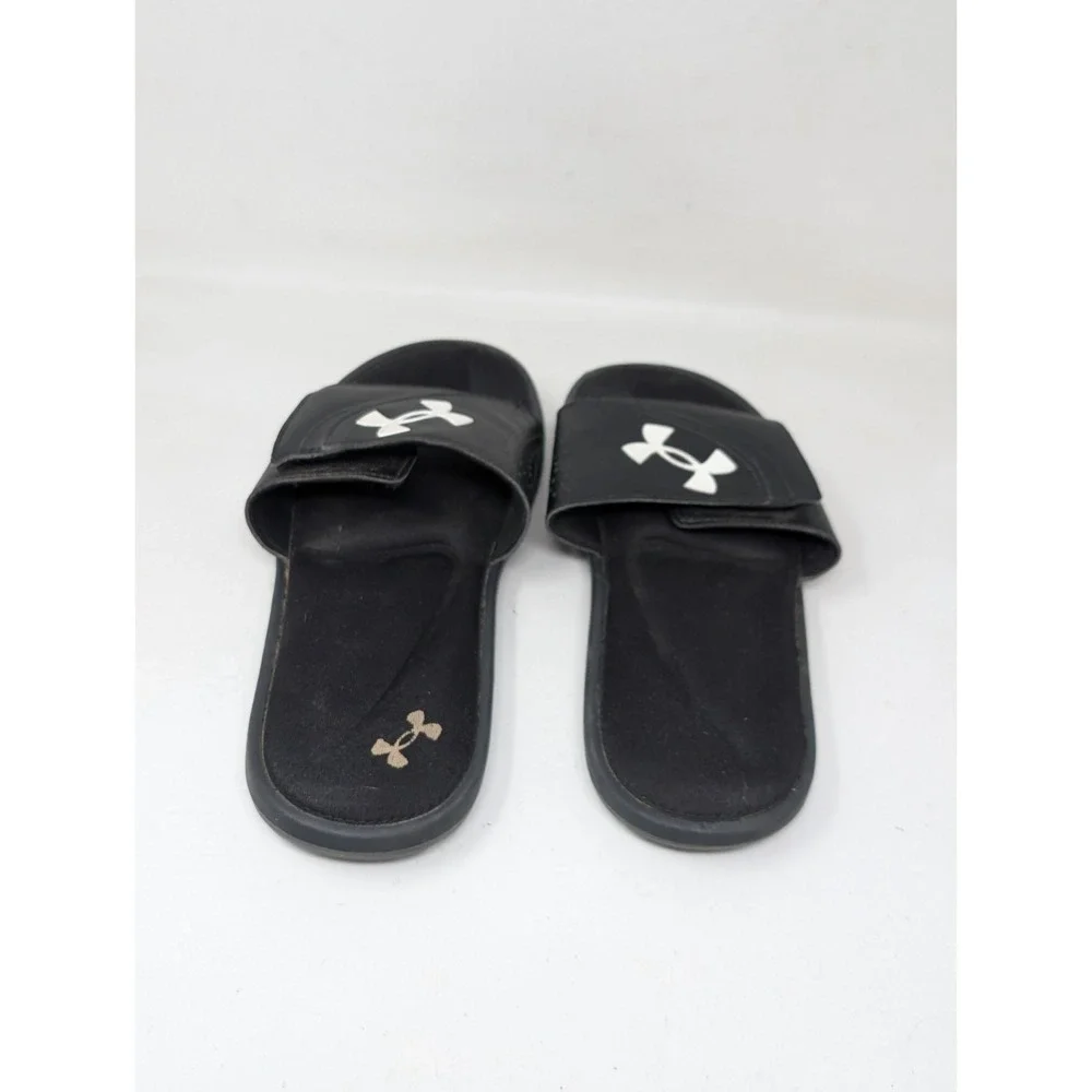 Under‎ Armour Ignite VI Sandals Men's 7 Adjustable Strap Slide 3022711-003 Black